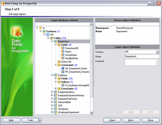 Editing target objects