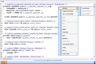 Using SQL Script Editor