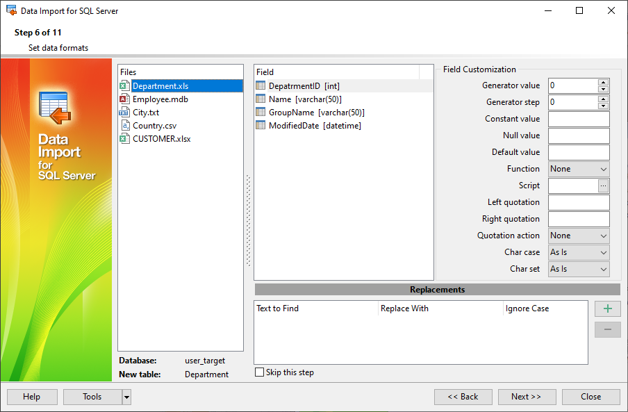 Insert Excel File Into Sql Server Table Using Command Line Arguments 